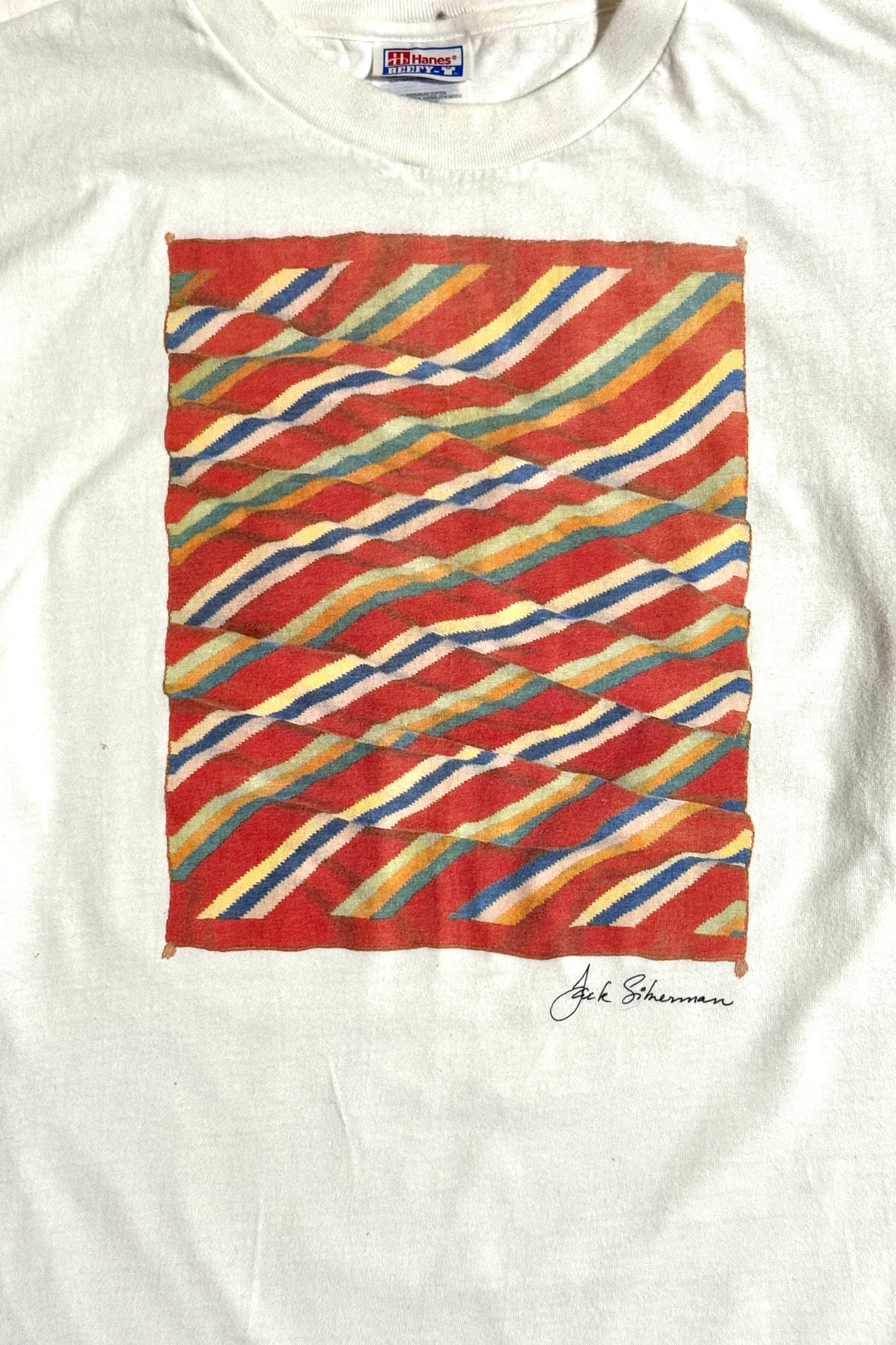 1990’S JACK SILVERMAN NAVAJO RUG ARTWORK L/S T-SHIRT LARGE