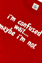 Cargar imagen en el visor de la galería, 1990’S CONFUSED MADE IN USA SINGLE STITCH T-SHIRT LARGE
