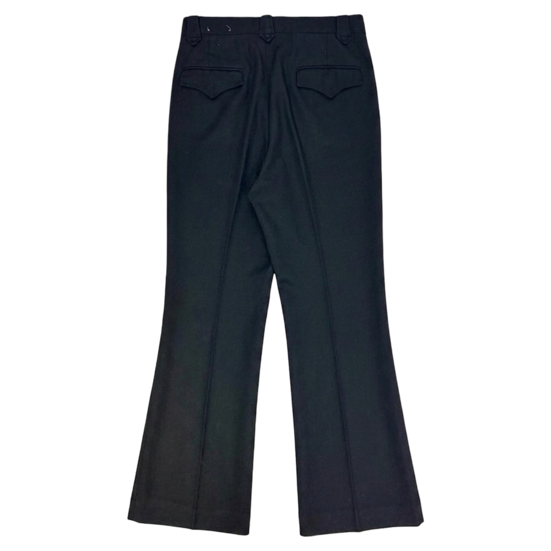 1970’S SHEPLERS MADE IN USA FADED BLACK WESTERN BOOTCUT FROG POCKET PANTS 30 X 30
