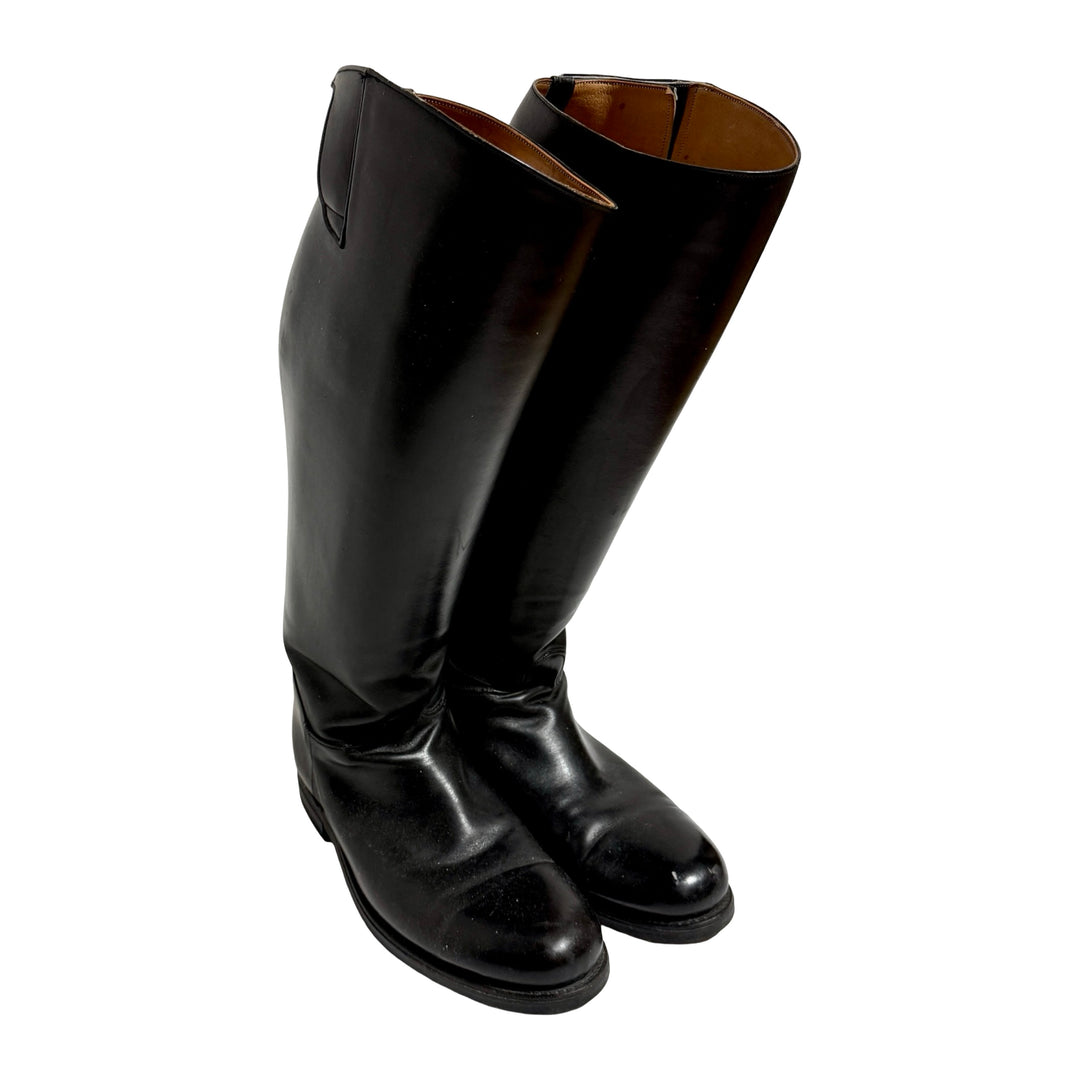 1990’S DEHNER’S NEBRASKA MADE IN USA BLACK LEATHER MOTORCYCLE RIDING BOOTS 11