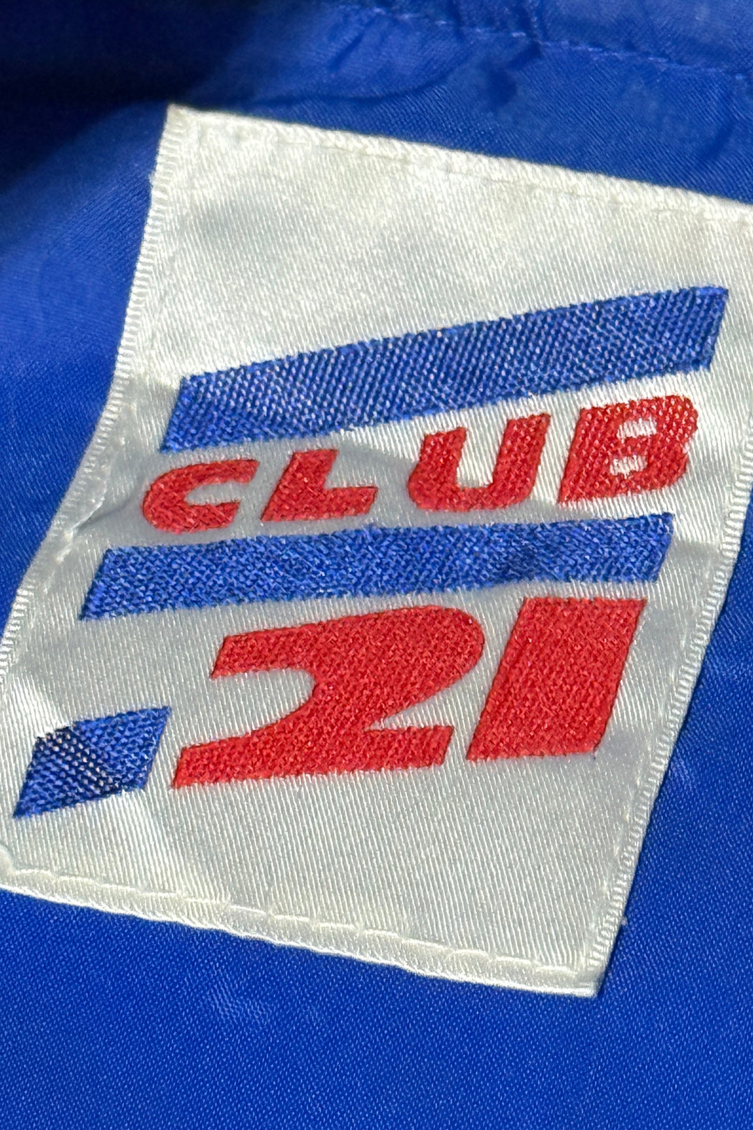 1980’S COUNTRY CADILLAC MADE IN USA CROPPED SATIN RAGLAN SLEEVE BASEBALL JACKET LARGE