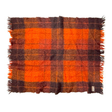 Load image into Gallery viewer, 1960’S GLEN CREE MADE IN SCOTLAND 100% MOHAIR WOOL TARTAN PLAID 45” X 50” BLANKET
