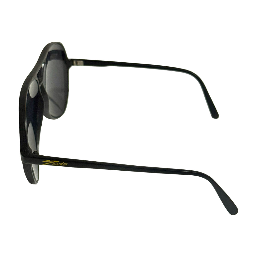 1970’S ZEDS BLACK FRAME BLUE SMOKE LENSES AVIATOR SUNGLASSES