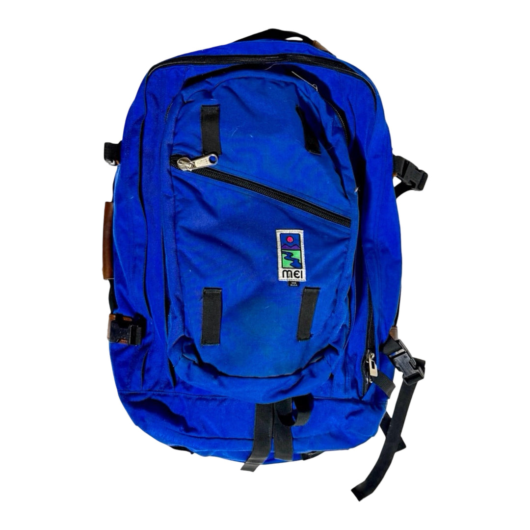 1990’S MEI MADE IN USA BLUE CORDURA 60L CONVERTIBLE DUFFLE / BACKPACK + 15L DAY PACK COMBINATION BAG