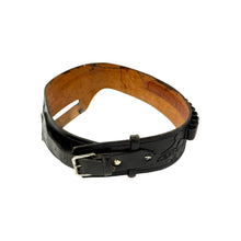 Load image into Gallery viewer, 1970’S BLACK WESTERN HAND TOOLED LEATHER HOLSTER BELT 30
