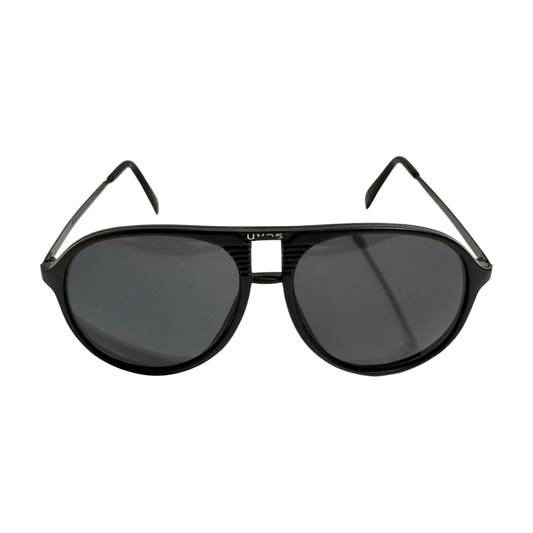 1970’S BLACK AVIATOR FRAME SMOKE LENSES SUNGLASSES