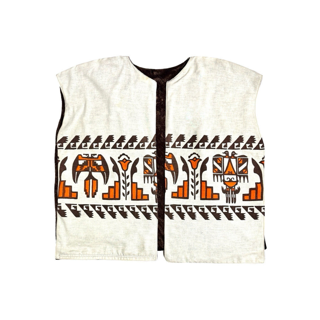 1970’S NIZHONIE PUEBLO DESIGN MADE IN USA SHERPA LINED OVERSIZED DRAPEY SHAWL CAPE X-LARGE