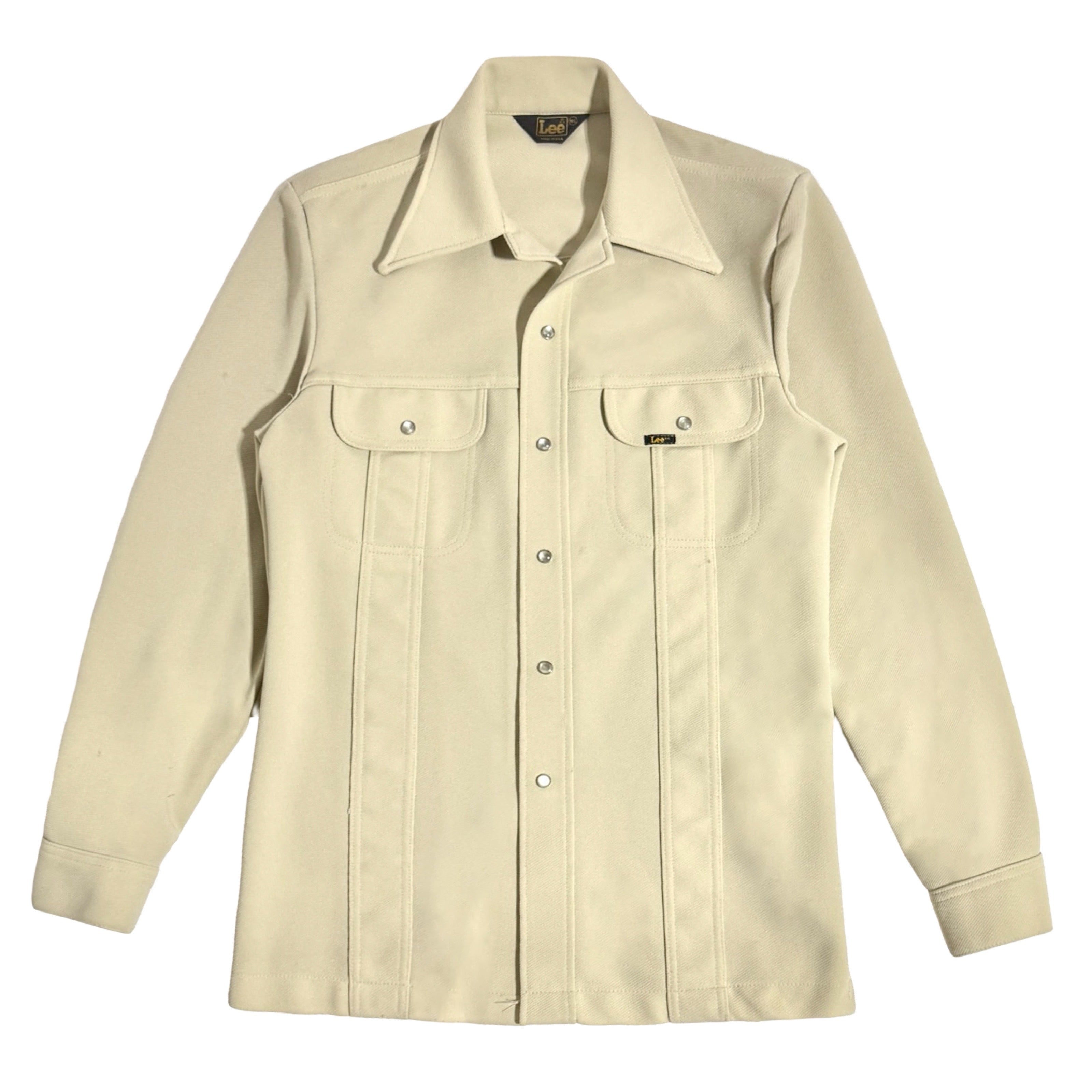 1970'S LEE MADE IN USA KHAKI WESTERN PEARL SNAP SHIRT JACKET