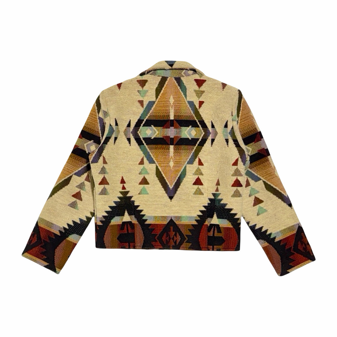 Limelight Southwestern tapestry cropped jacket back