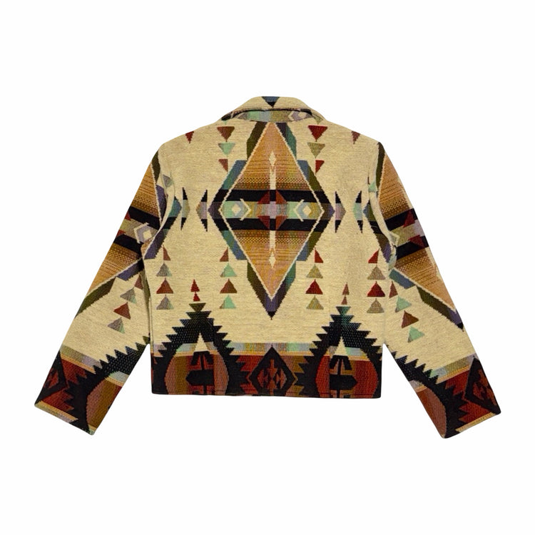 Limelight Southwestern tapestry cropped jacket back
