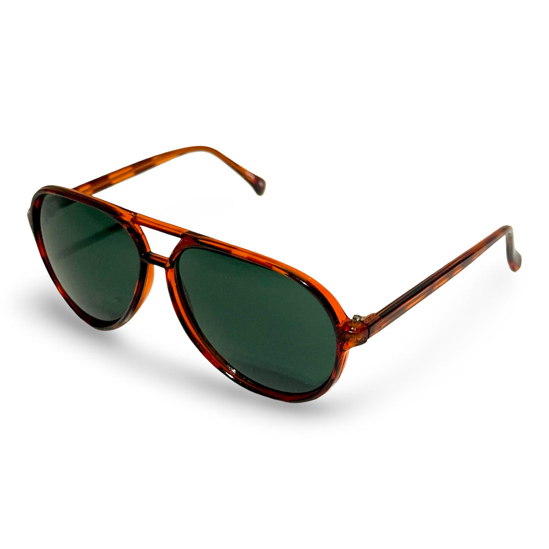 1970’S TORTOISE SHELL ACETATE SMOKE LENSE AVIATOR SUNGLASSES