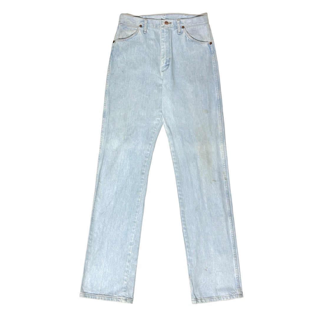 2000’S WRANGLER 13MWZ LIGHT WASH COWBOY CUT DENIM JEANS 30 X 36