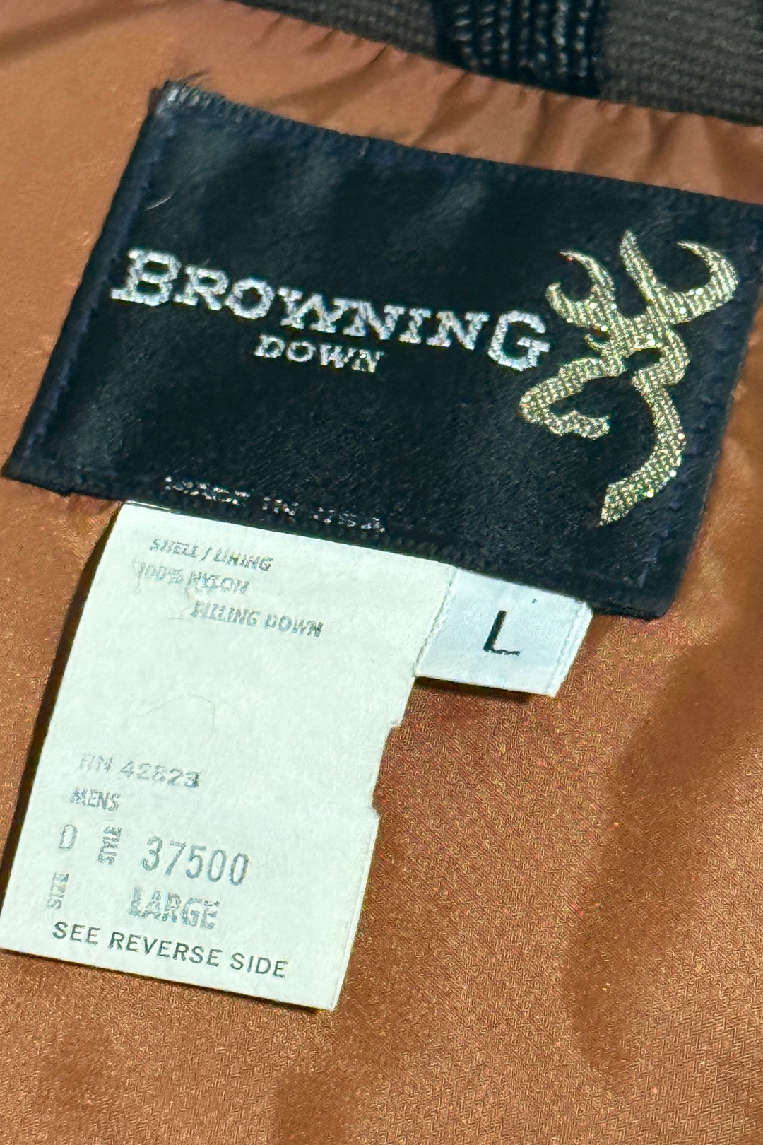 1970’S BROWNING MADE IN USA CROPPED WESTERN TWO TONE QUILTED GOOSE DOWN PUFFER VEST LARGE