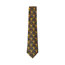 Load image into Gallery viewer, 1980’S LANVIN MADE IN FRANCE 100% SILK GOLDEN ELEPHANTS HANDMADE TIE
