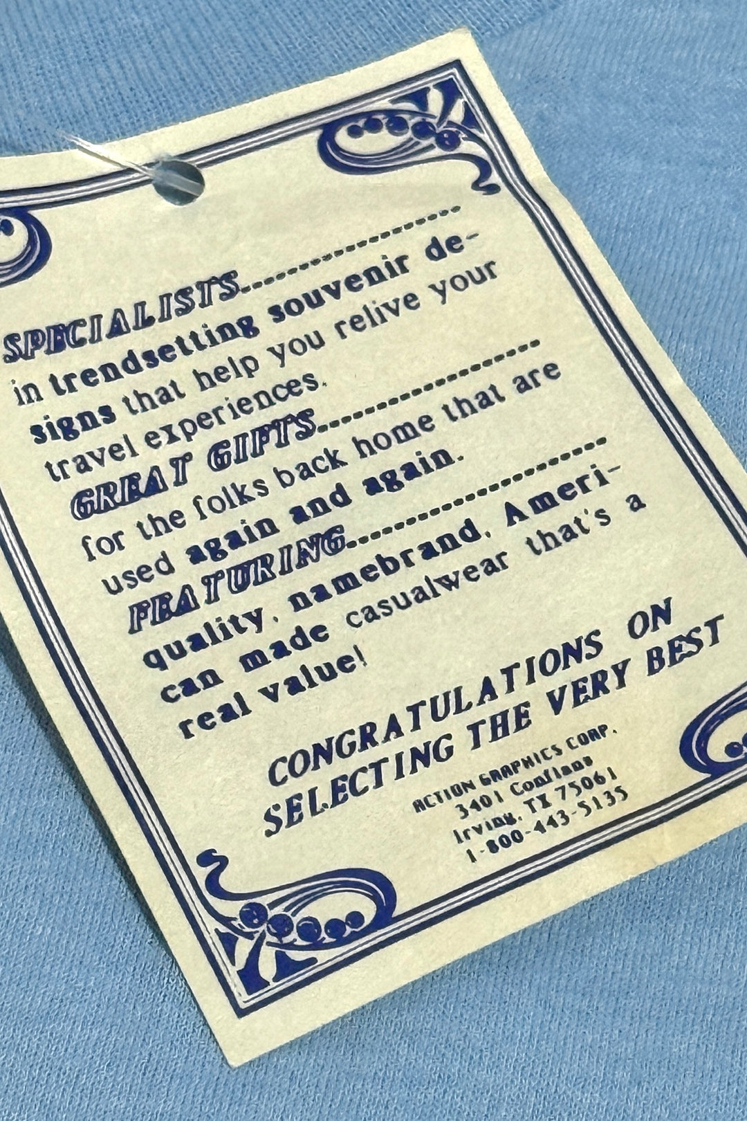 1980’S DEADSTOCK THE LONE STAR STATE MADE IN USA S/S T-SHIRT X-LARGE