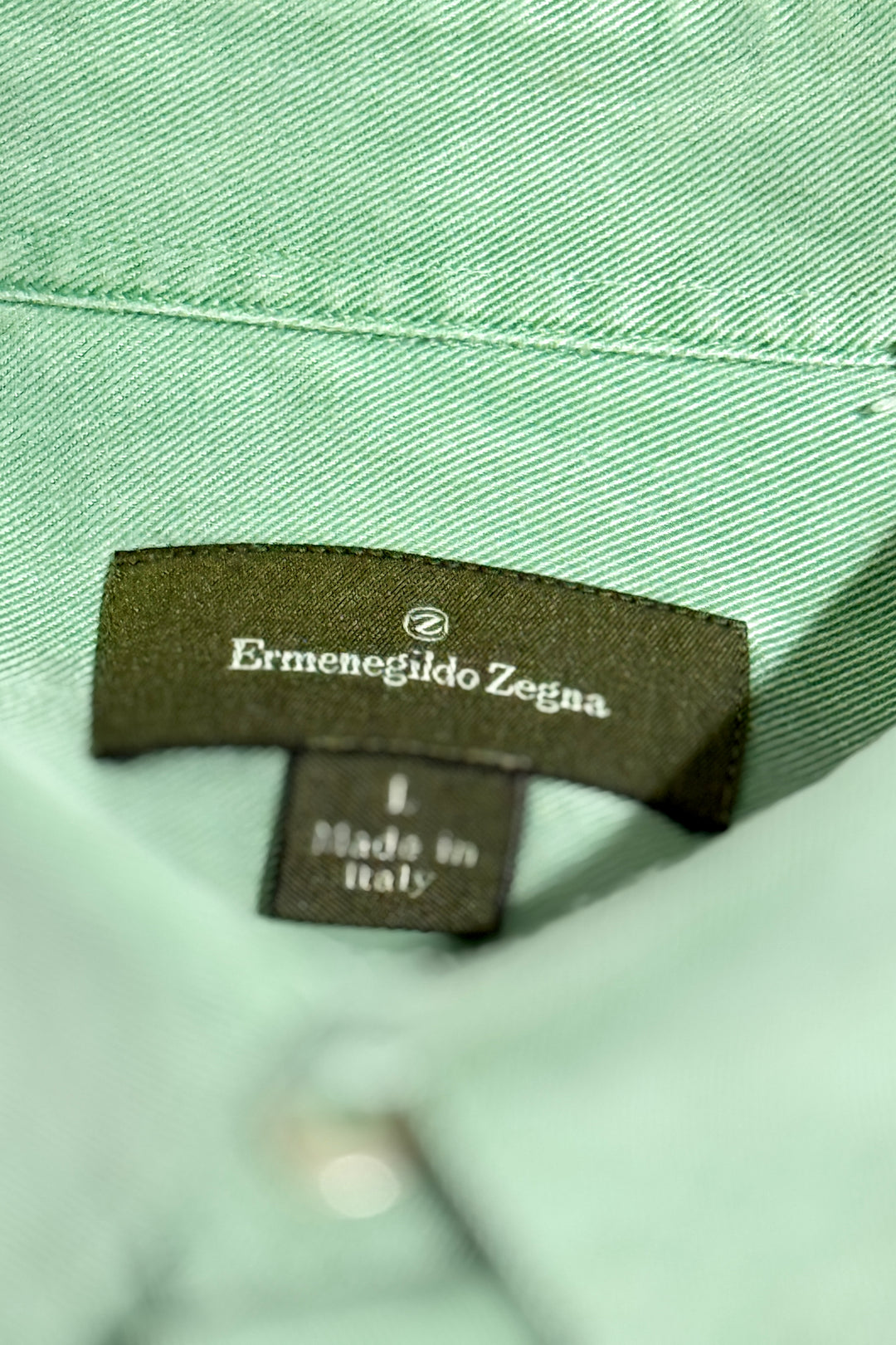 1990’S ERMENEGILDO ZEGNA MADE IN ITALY SUPER SOFT COTTON L/S B.D. SHIRT LARGE