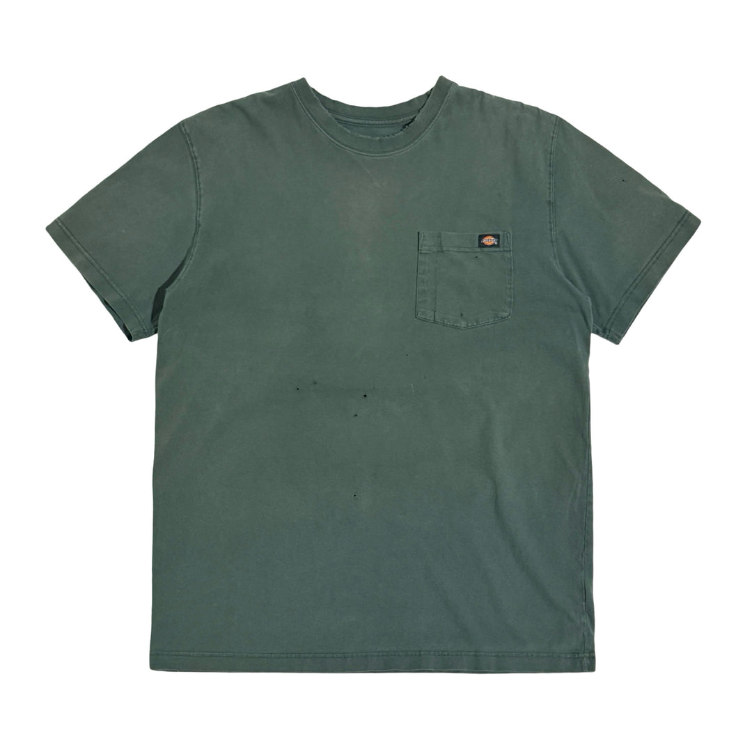 2000’S DICKIES TRASHED & FADED JERSEY POCKET S/S T-SHIRT LARGE