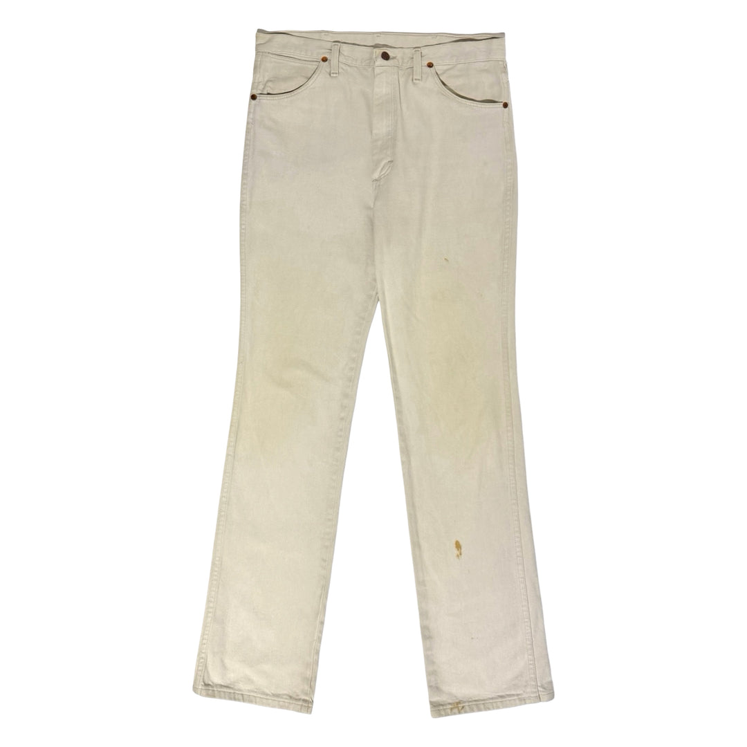 2000’S WRANGLER 936 OFF WHITE WESTERN BOOTCUT DENIM JEANS 34 X 36