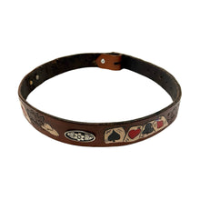 Load image into Gallery viewer, 1970’S HAND TOOLED POKER MADE IN USA LEATHER BELT 34
