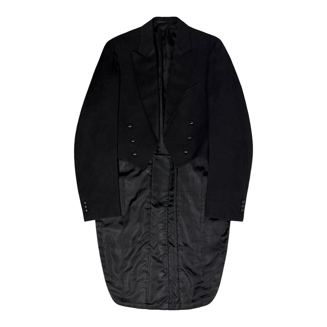 1930’S SCOTT & COMPANY BOSTON MADE IN USA BLACK GABARDINE FULL TUXEDO SUIT 40R