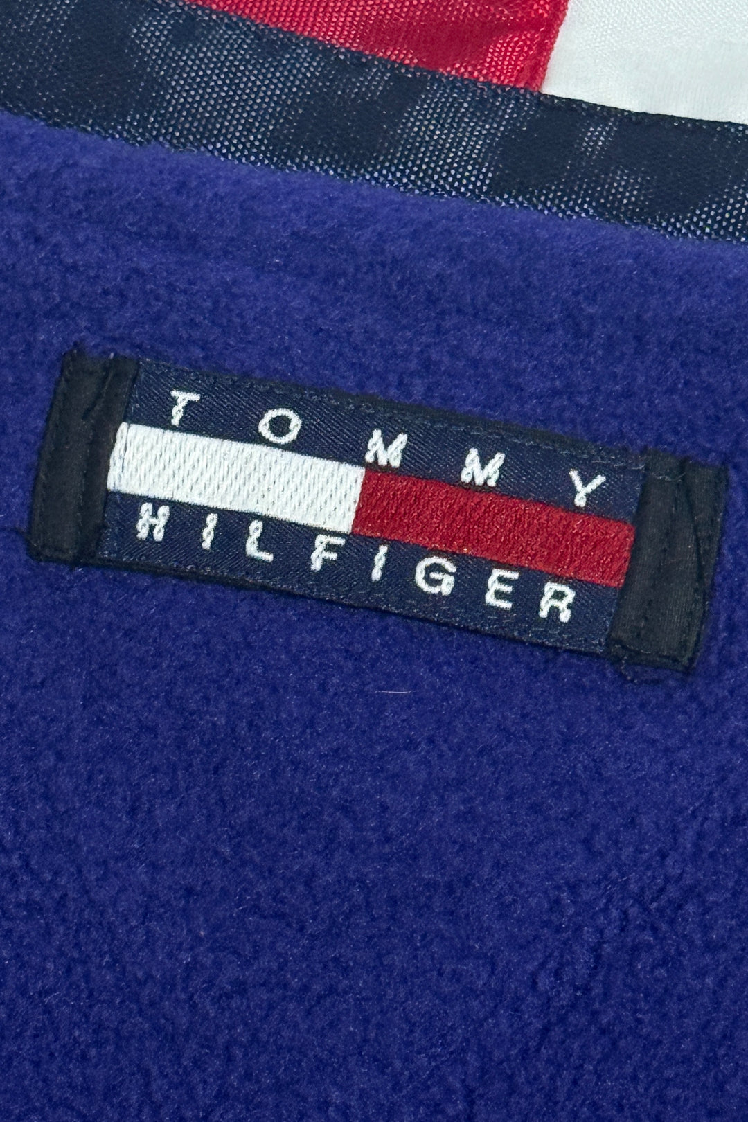 1990’S TOMMY HILFIGER SHERPA FLEECE FULL ZIP SWEATER LARGE