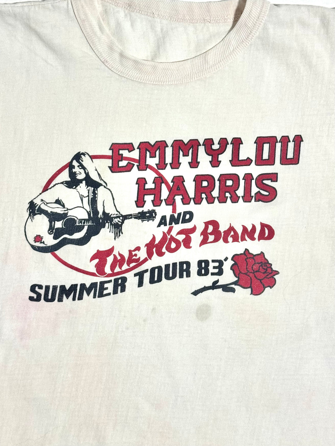 1980’S EMMYLOU HARRIS &amp; THE HOT BAND 1983 SUMMER TOUR SLEEVELESS TANK TOP T-SHIRT WOMEN’S SMALL