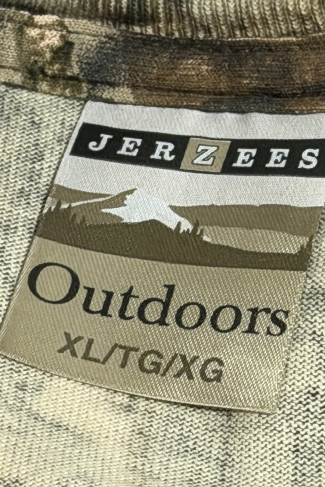 1990’S JERZEES OUTDOORS HUNTING CAMO L/S T-SHIRT X-LARGE