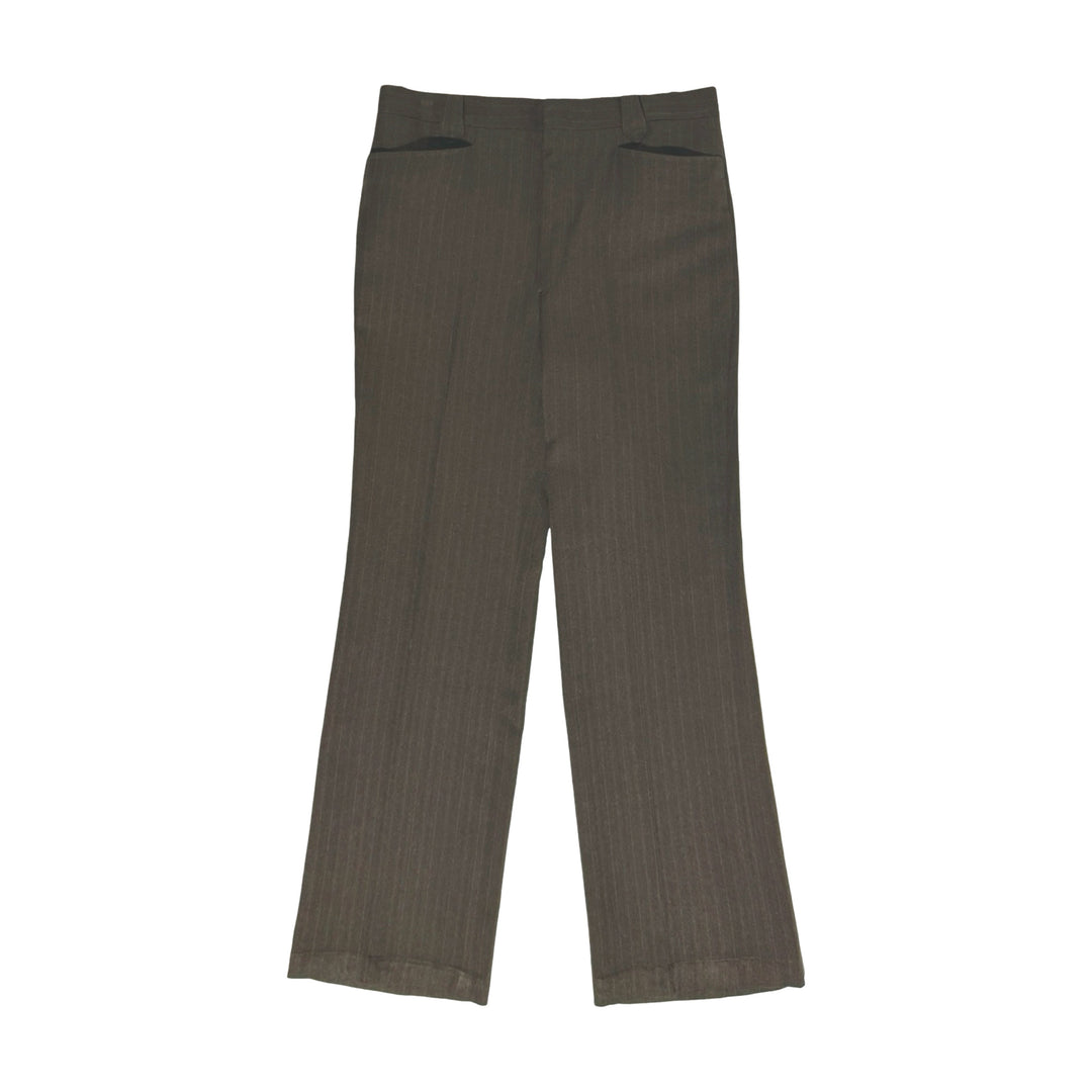 1970’S MESQUITE MADE IN USA CROPPED BROWN STRIPED WESTERN 2 PIECE SUIT 42R