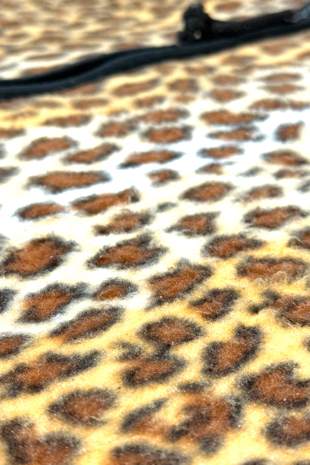 1980’S MORE SPORT MADE IN USA CROPPED LEOPARD PRINT SHERPA TECH FLEECE VEST XXL