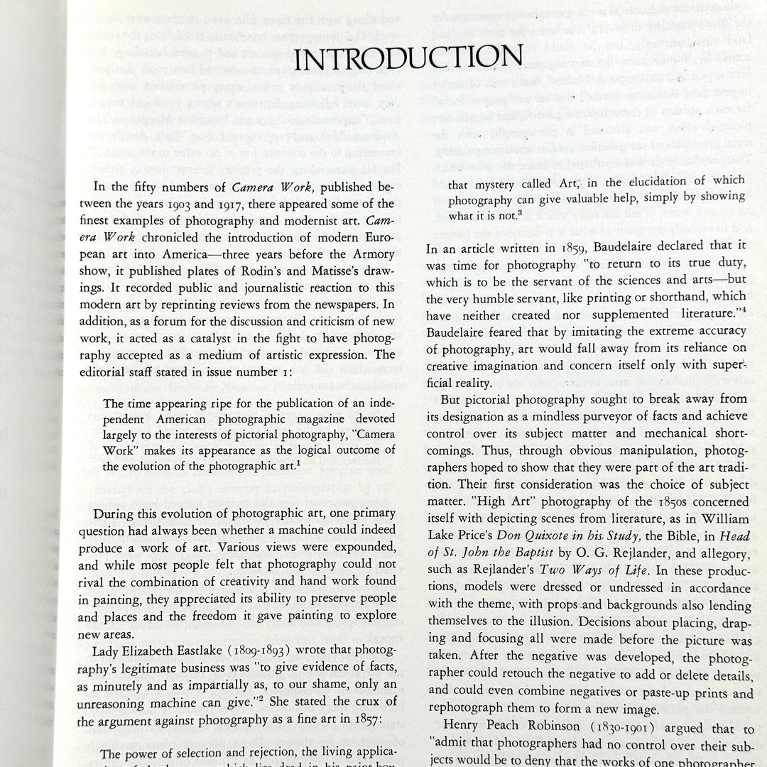 CAMERA WORK: ALFRED STIEGLITZ PHOTOGRAPHY BOOK