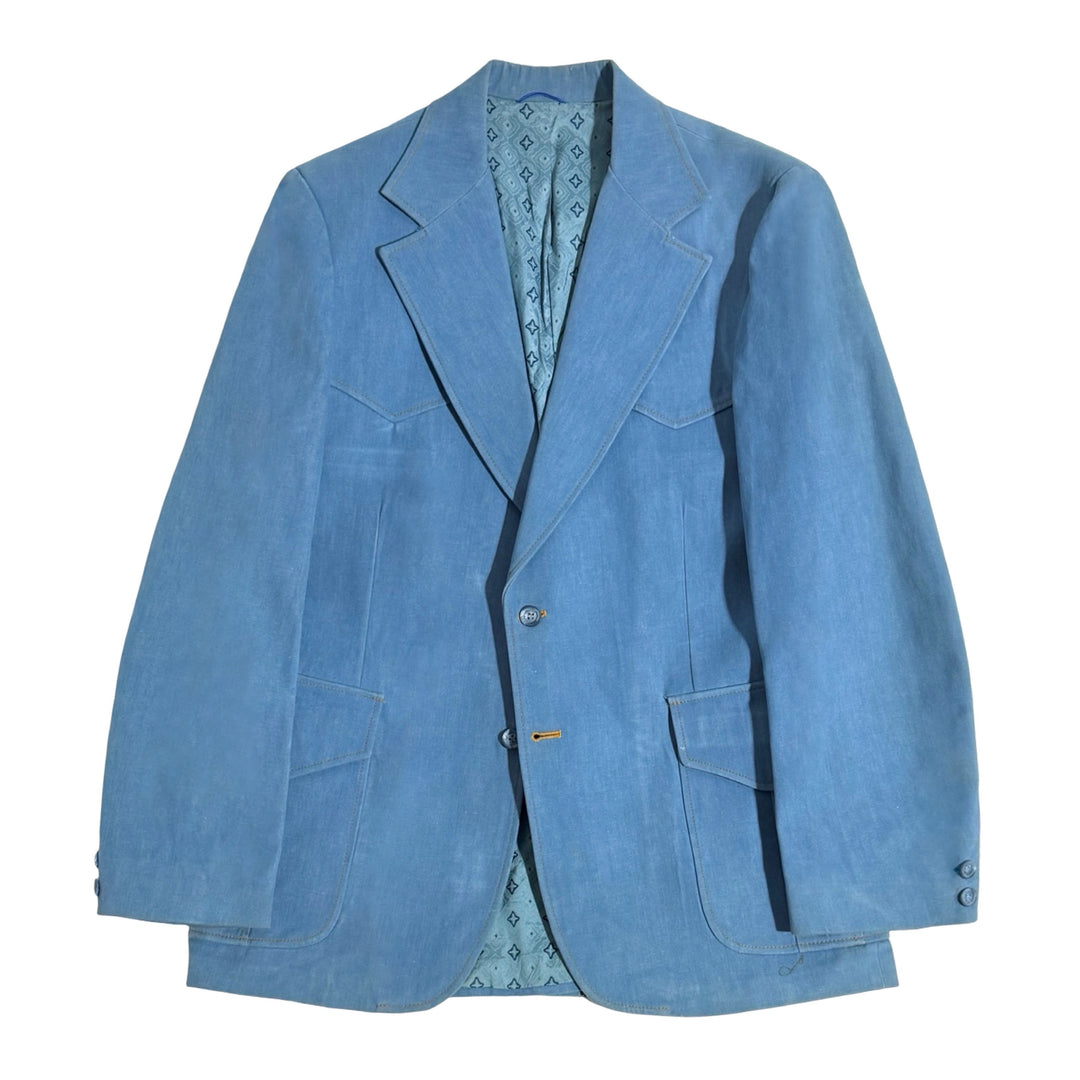 1970’S SEARS MADE IN USA WESTERN DENIM 3 PIECE SUIT 40R