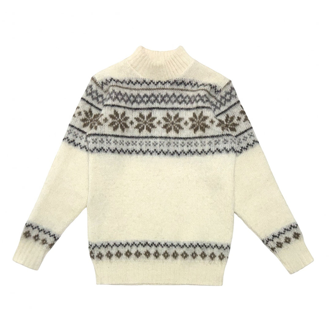 1980’S HEEF “NJARÐVÍK” ICELANDIC WOOL FAIR ISLE KNIT SWEATER MEDIUM
