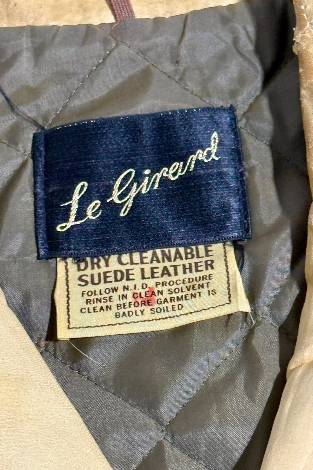 1960’S LE GIRARD MADE IN USA THRASHED WESTERN SUEDE LEATHER JACKET LARGE