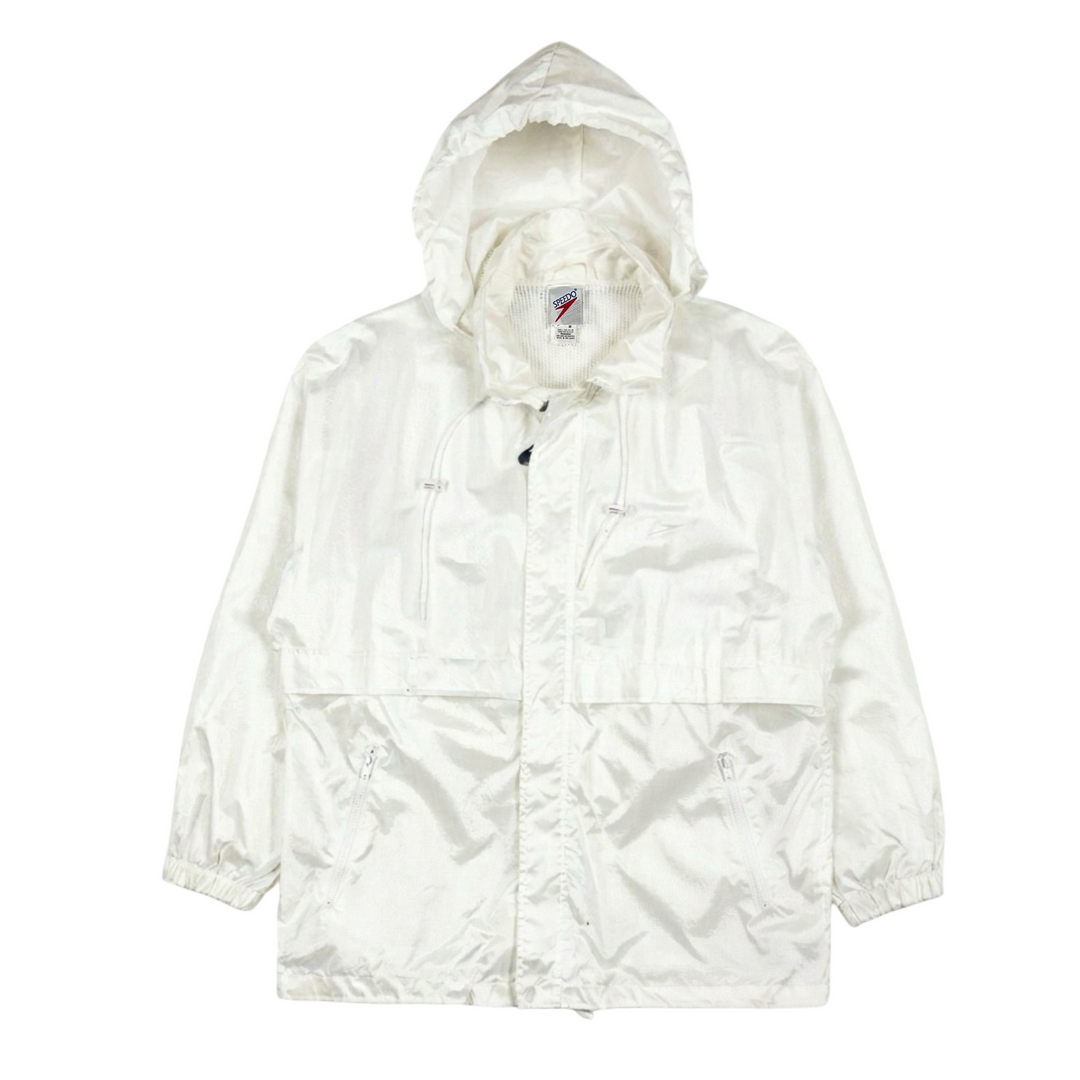 1990’S SPEEDO RIP-STOP PACKABLE TECH HOODED PARKA JACKET X-LARGE