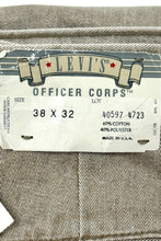 Load image into Gallery viewer, 1980’S DEADSTOCK LEVI’S OFFICER CORPS MADE IN USA PLEATED STONEWASH CHINO PANTS 38 X 32
