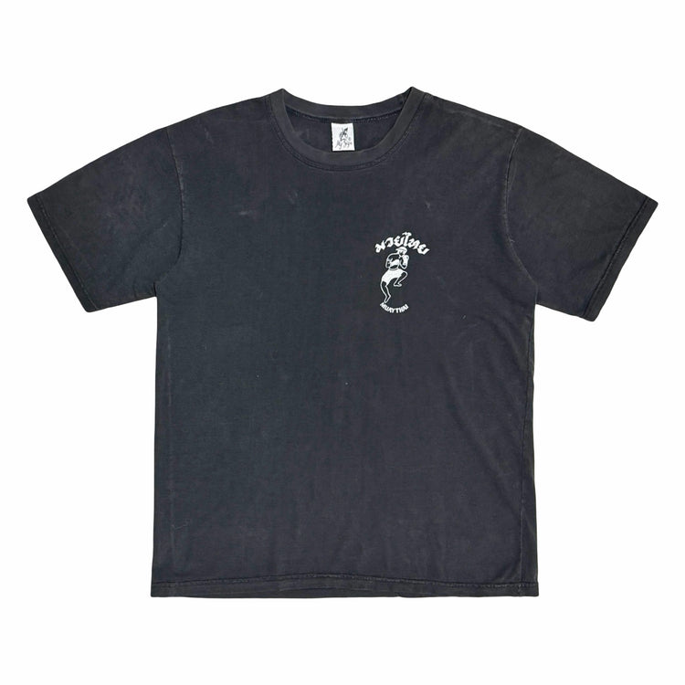 1990's My Sign Muay Thai faded black t-shirt front