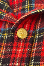 Load image into Gallery viewer, 1950’S MCGREGOR MADE IN USA THRASHED &amp; REPAIRED CROPPED SINGLE POCKET WOOL PLAID FLANNEL SHIRT MEDIUM
