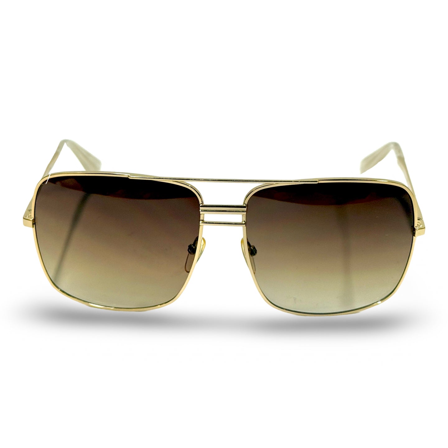 2000’S CELINE MADE IN ITALY GRADIENT GOLDTONE METAL AVIATOR SUNGLASSES