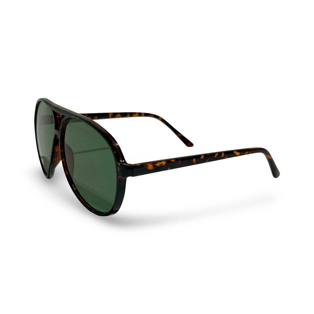 1970’S TORTOISE SHELL MADE IN USA SMOKE LENSE ACETATE AVIATOR SUNGLASSES