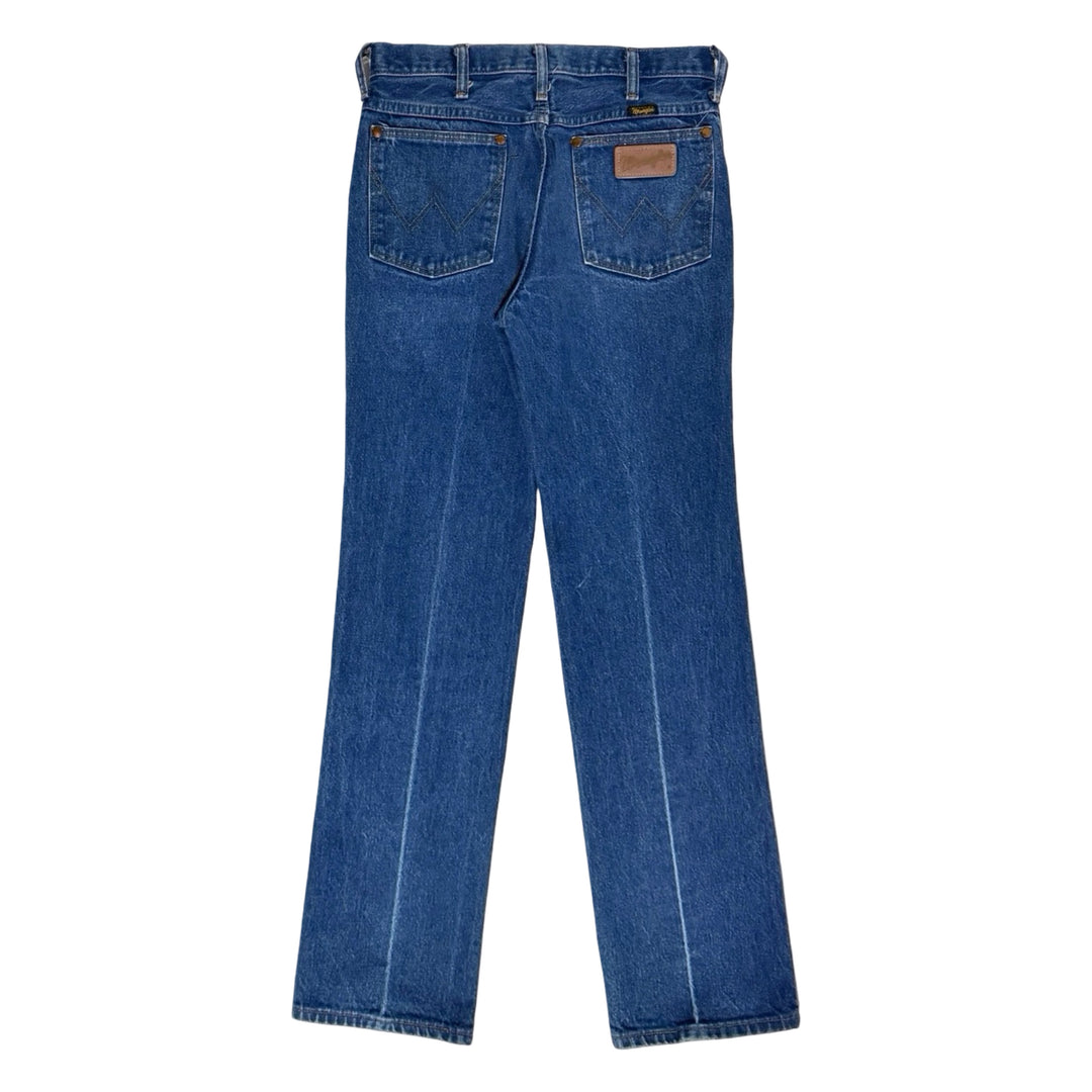 1970’S WRANGLER 936 MADE IN USA FADED DARK WASH WESTERN BOOTCUT DENIM JEANS 30 X 32
