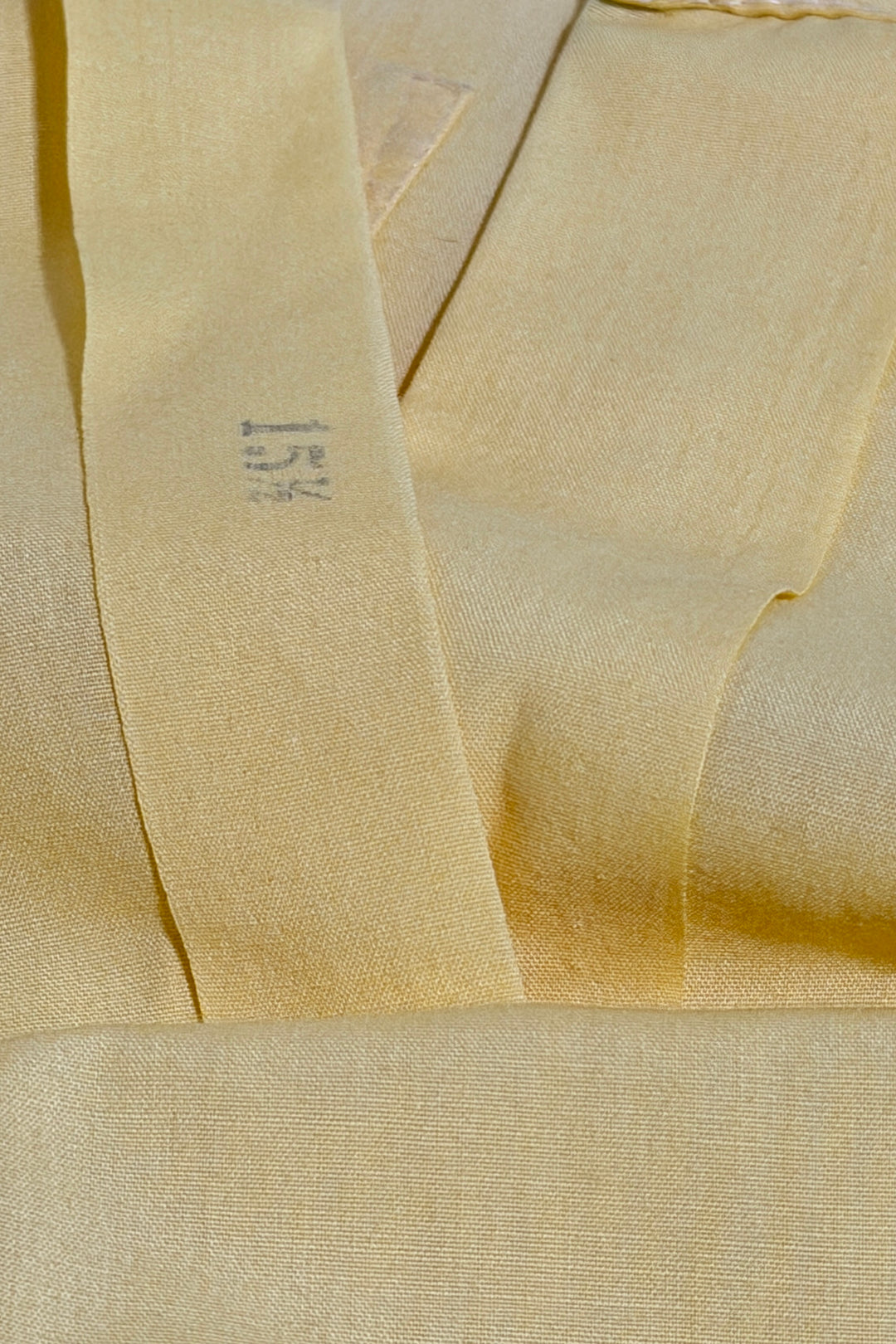 1970’S SEARS MADE IN USA CROPPED SELVEDGE YELLOW S/S B.D. SHIRT LARGE