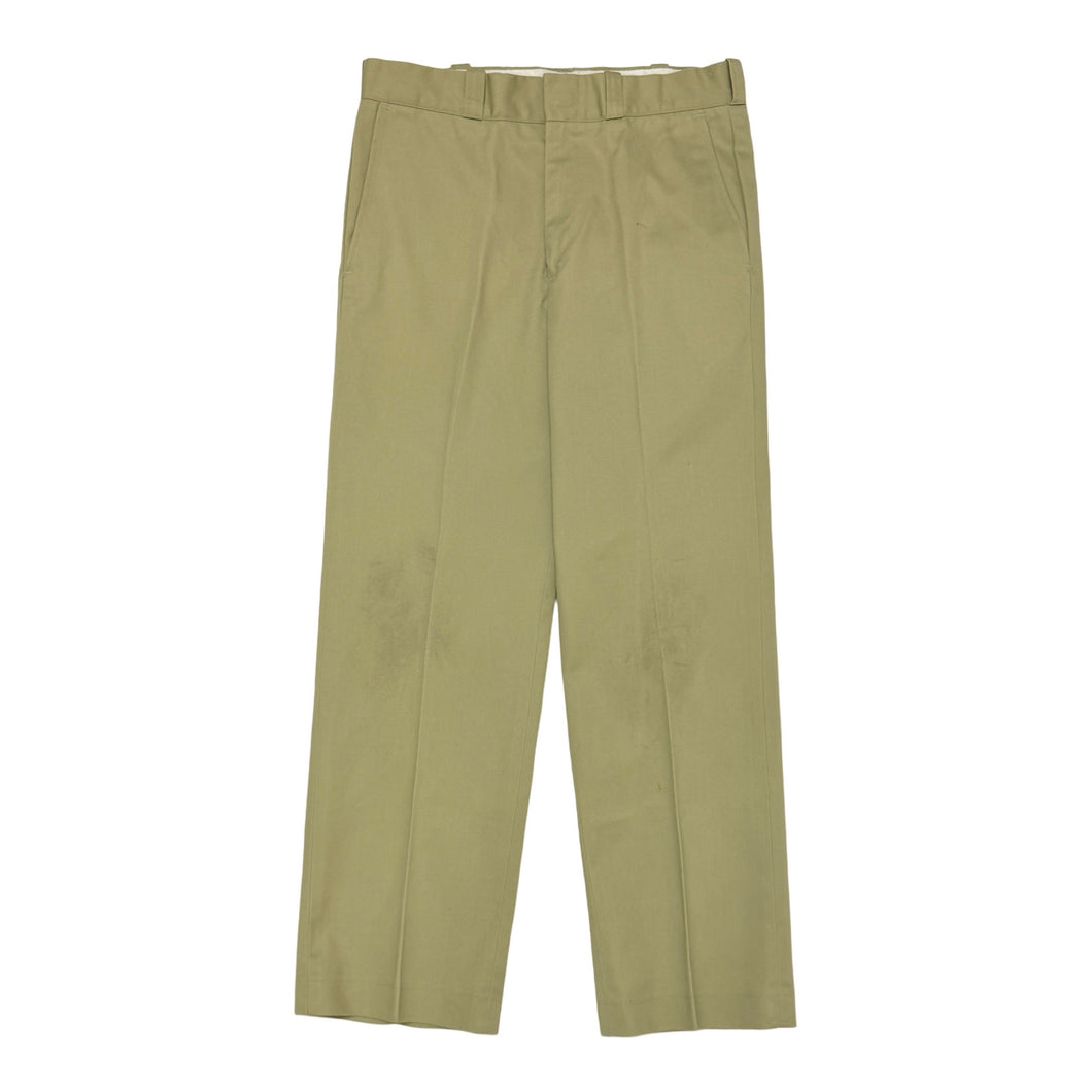 1980’S BIG MAC MADE IN USA KHAKI COTTON WORKWEAR TROUSERS 32 X 30