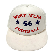 Load image into Gallery viewer, 1990’S WEST MESA FOOTBALL CUSTOM FLOCKED TRUCKER HAT
