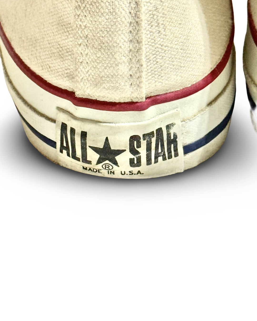 1990’S CONVERSE MADE IN USA WHITE CHUCK TAYLOR CANVAS BASKETBALL SHOES 9.5