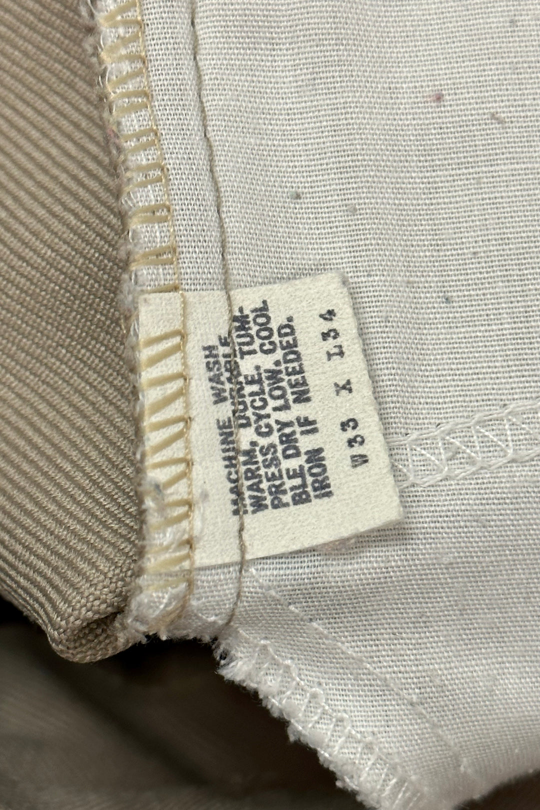 1970'S LEVI'S 517 STAPREST LIGHT TAN COWBOY CUT PANTS 30 X 30