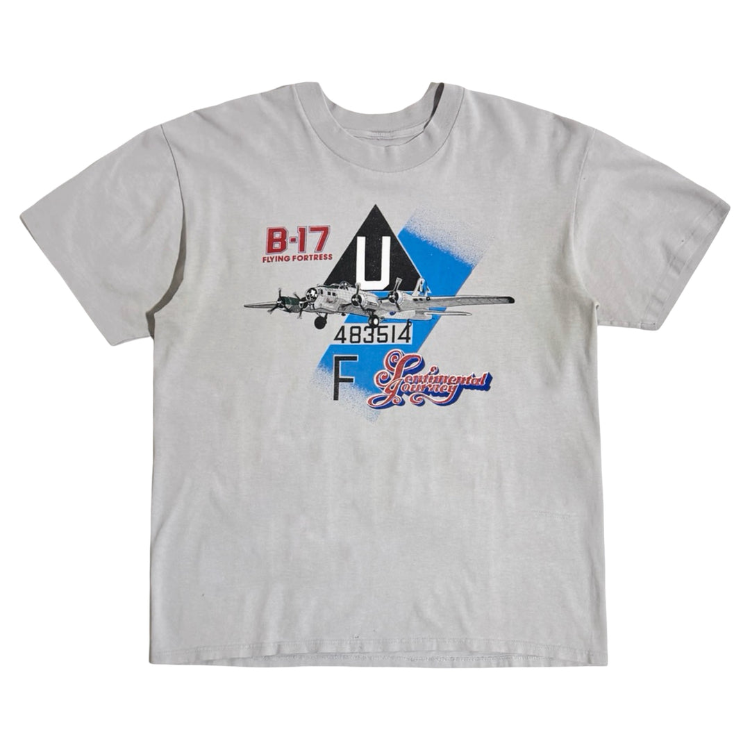 1970’S SENTIMENTAL JOURNEY MADE IN USA FADED GRAY SINGLE STITCH S/S T-SHIRT LARGE