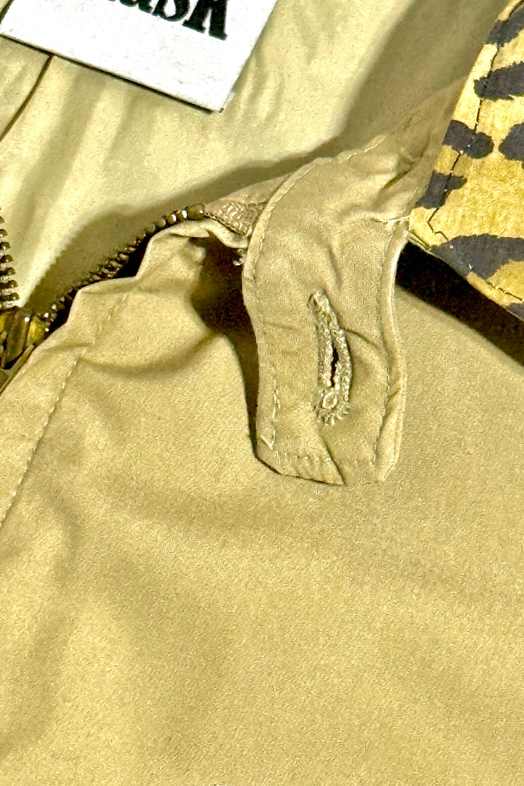 1970’S MASK MADE IN USA CROPPED LEOPARD PRINT COLLAR FORD RACING JACKET LARGE