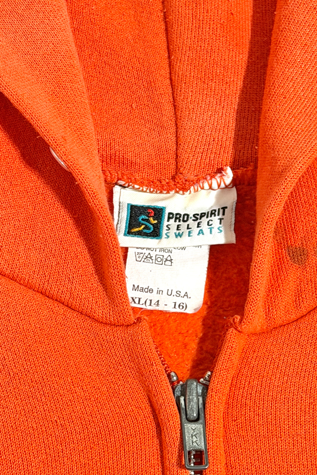 1980’S PEANUTS MADE ON USA THRASHED &amp; FADED SNOOPY RACING PATCHED ZIP HOODIE SWEATER LARGE