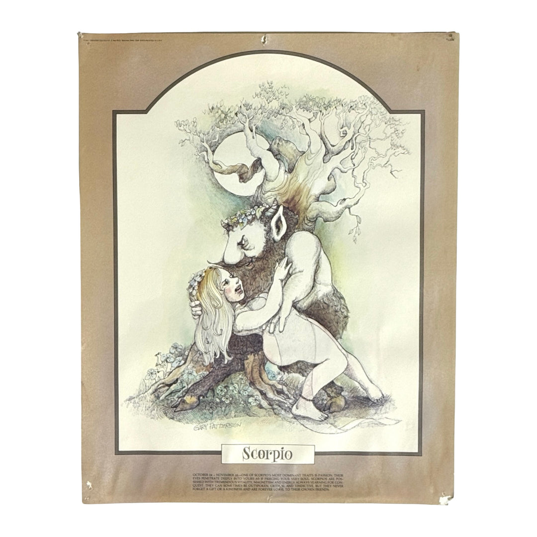 1970’S GARY PATTERSON “SCORPIO” HIPPY ASTROLOGY POSTER