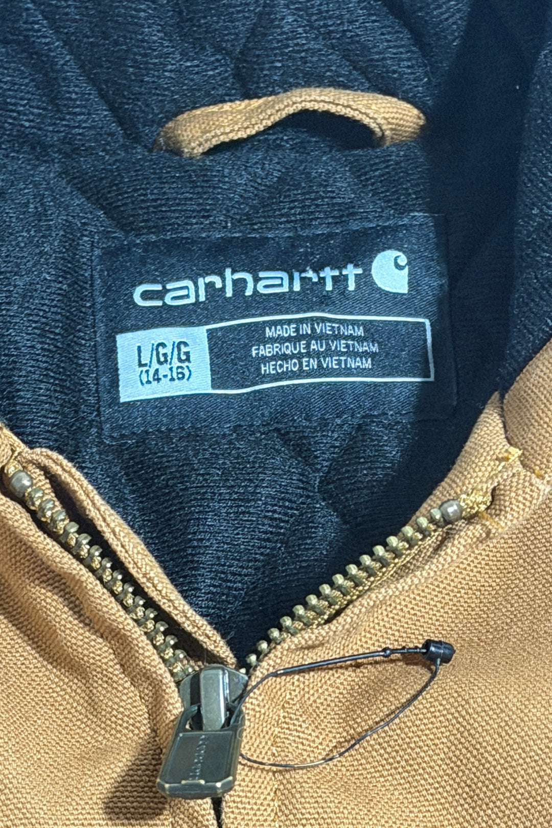 2000’S CARHARTT BROWN DUCK CANVAS HOODED ACTIVE JACKET WOMEN’S MEDIUM / MEN’S SMALL